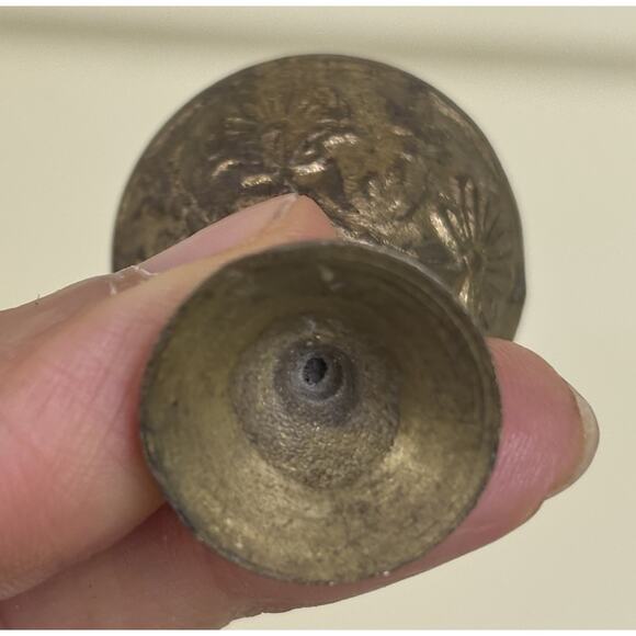 VTG Brass Indian Coffee Pot 9" w/ 3 Goblets | Miniature Dallah Decor Etched Set - Picture 11 of 16